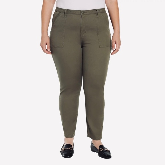 Banana Republic Ladies' High Rise Twill Pants, Olive Green, Size 12, NWT - Picture 1 of 16